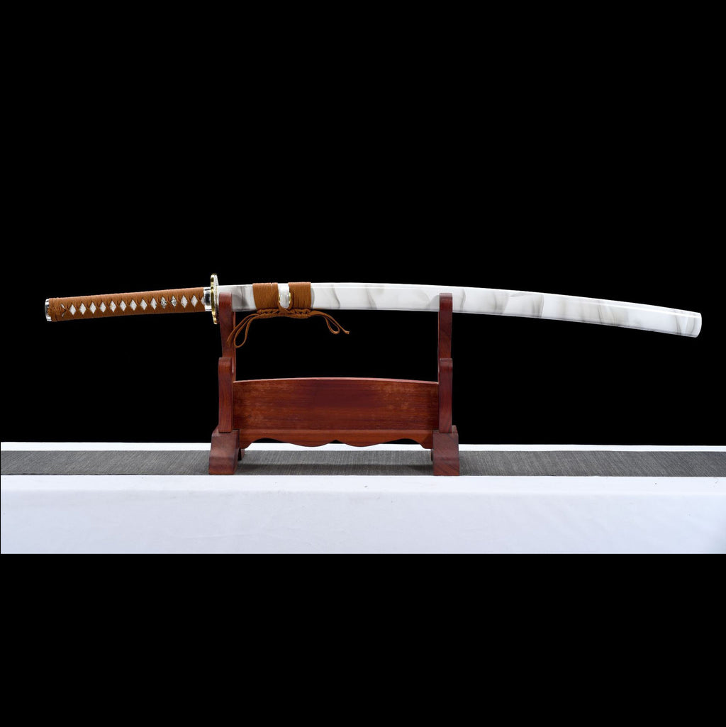 Clay Rune decorative katana side view