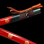 Flame Trace decorative katana detail