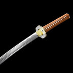 Clay Rune decorative katana angle view