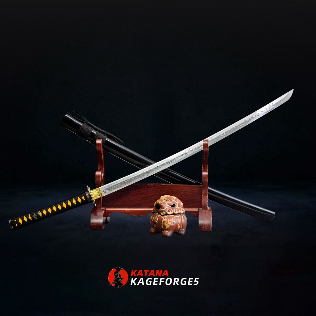 Metal Echo decorative katana close-up