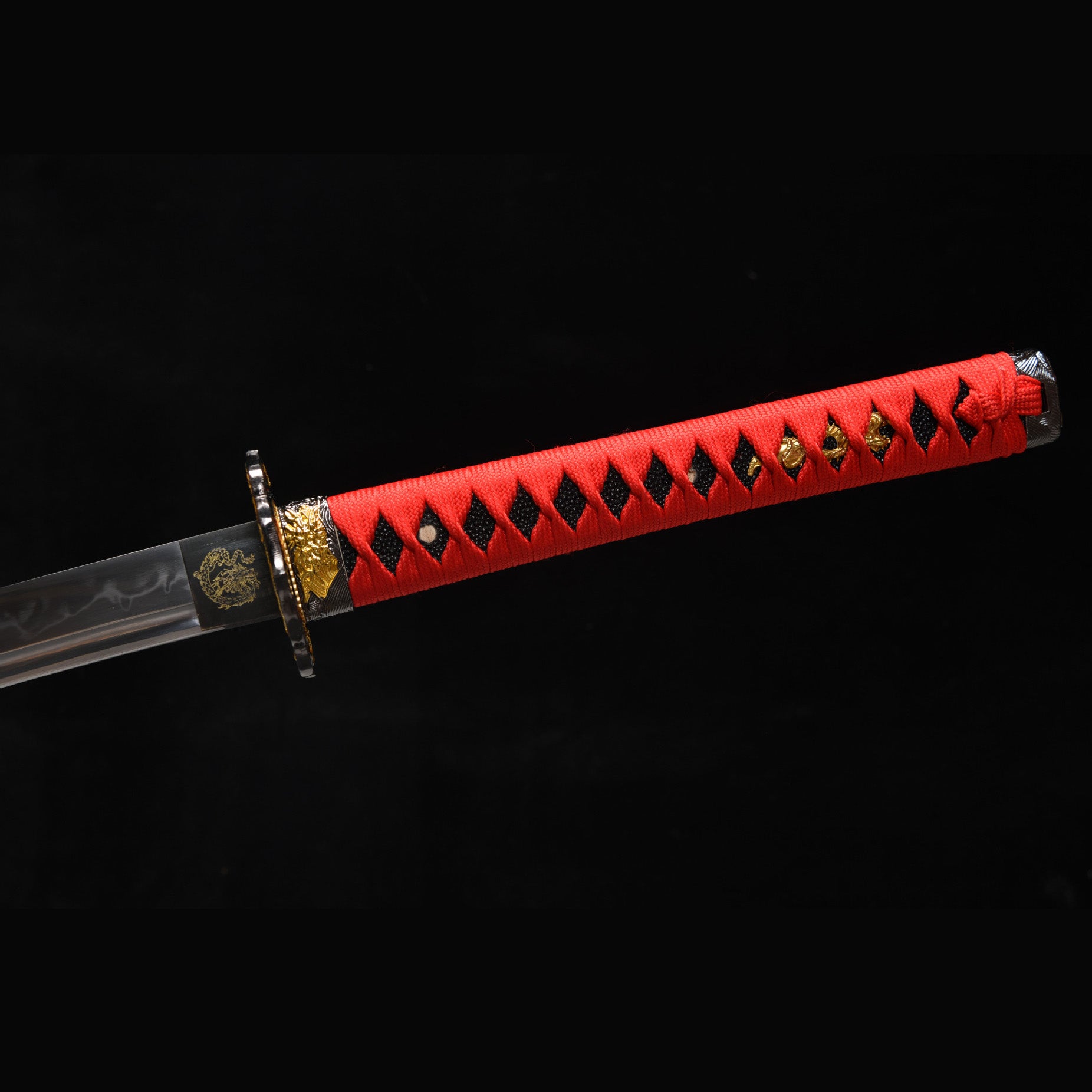 Blazing Crown decorative katana angle view