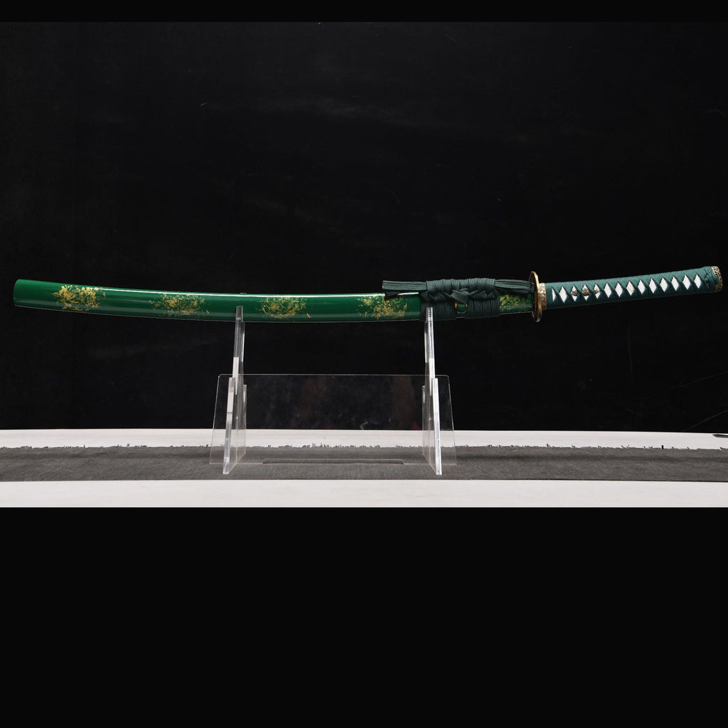 Verdant Rise decorative katana angle view