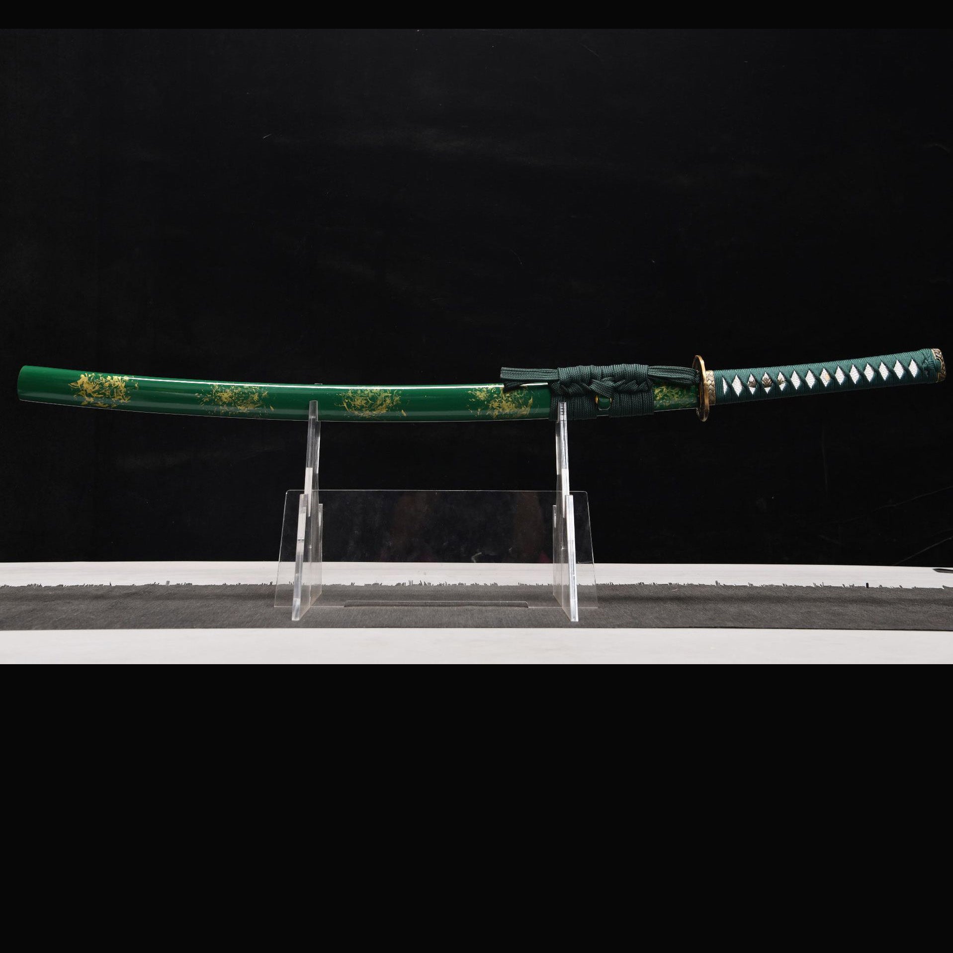 Verdant Rise decorative katana angle view