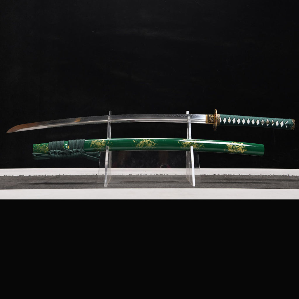 Verdant Rise decorative katana close-up