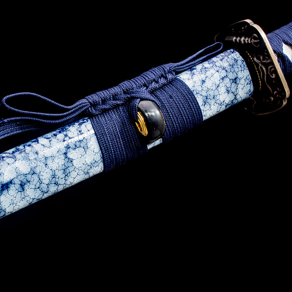 Blue Moondrop decorative katana detail