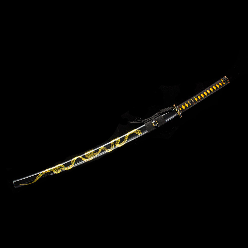 Metal Echo decorative katana angle view