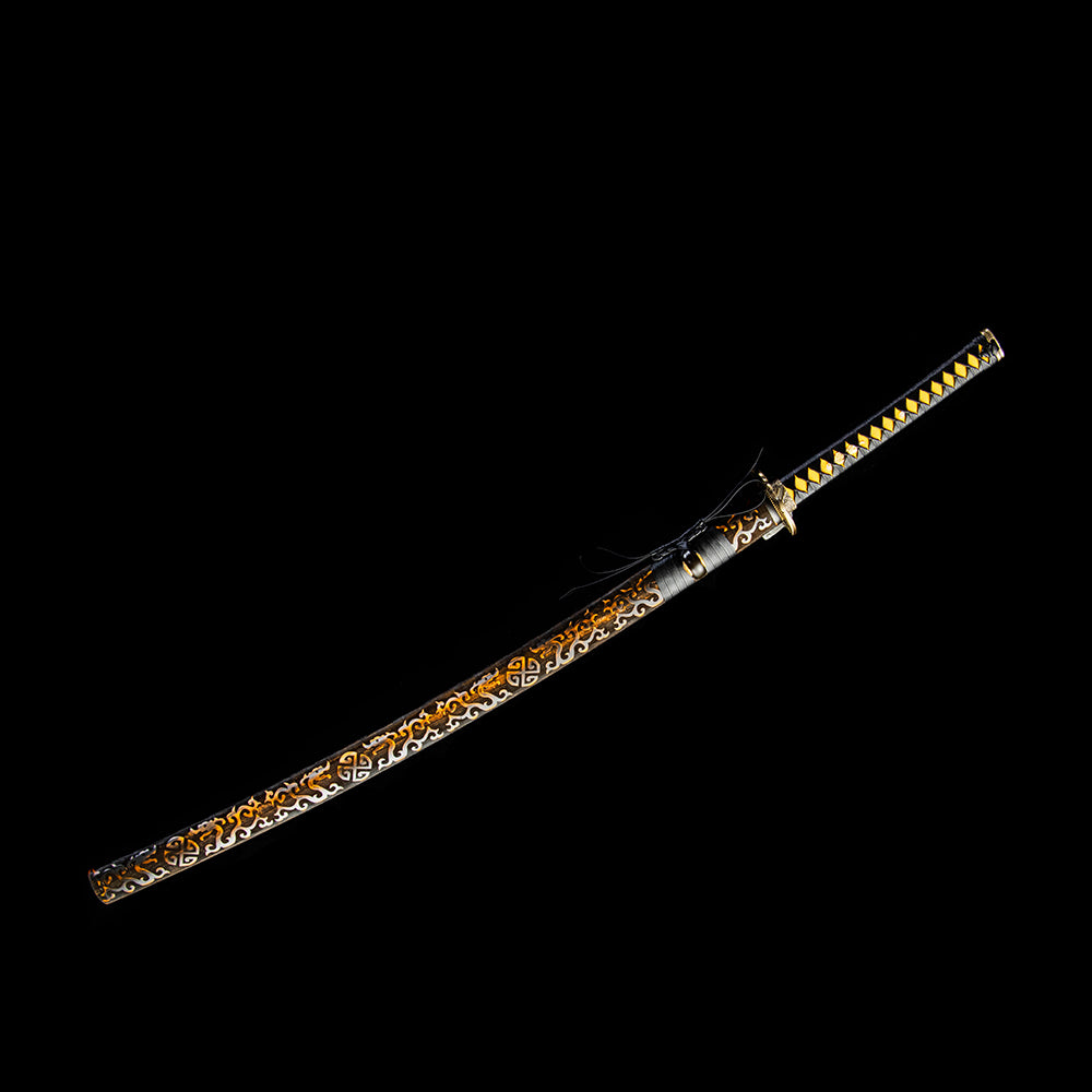 Silent Mirror decorative katana angle view