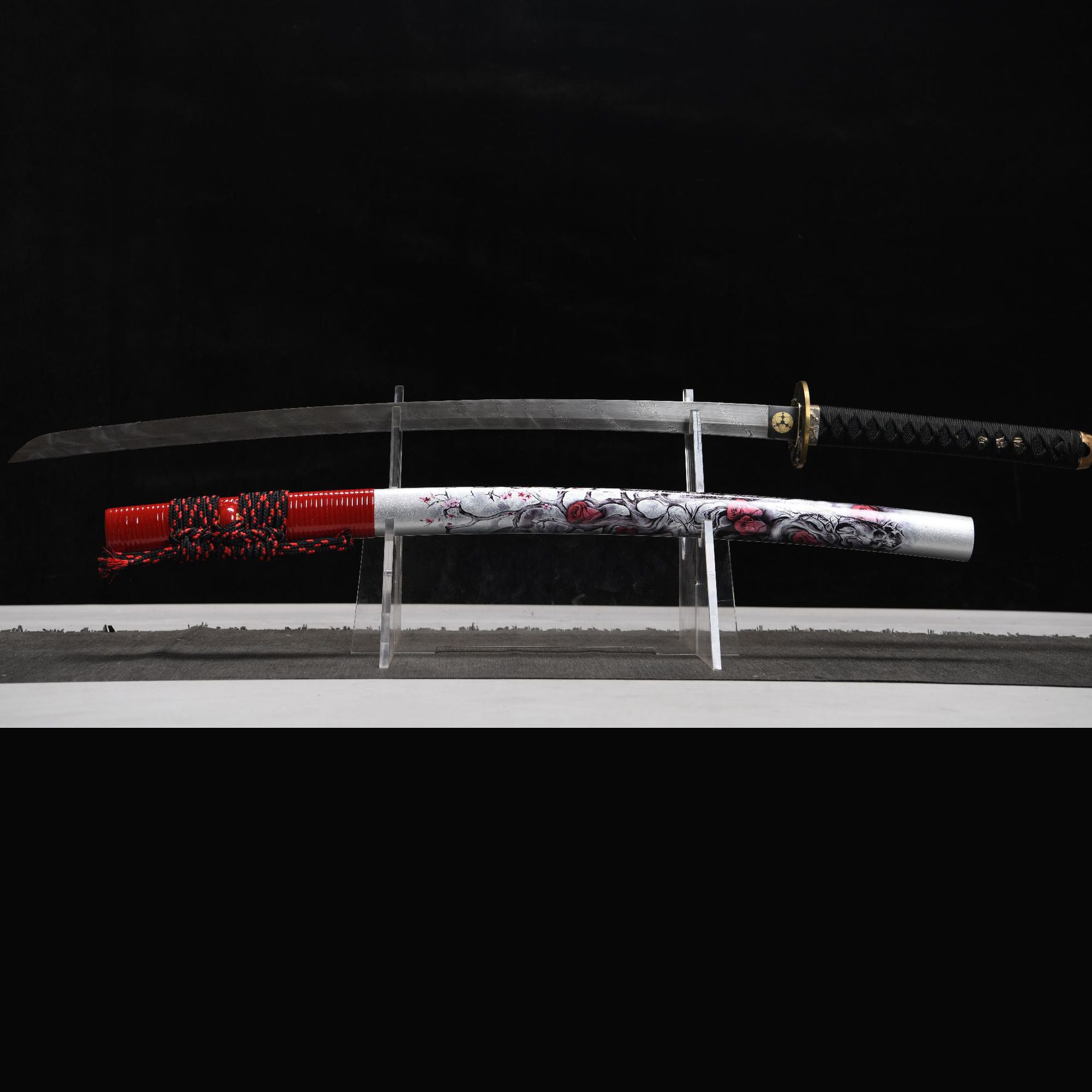 Crimson Drive decorative katana close-up