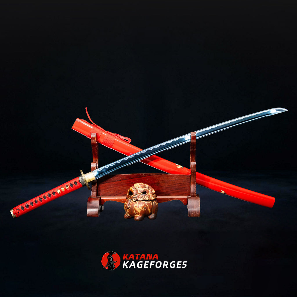 Scarlet Whisper decorative katana close-up