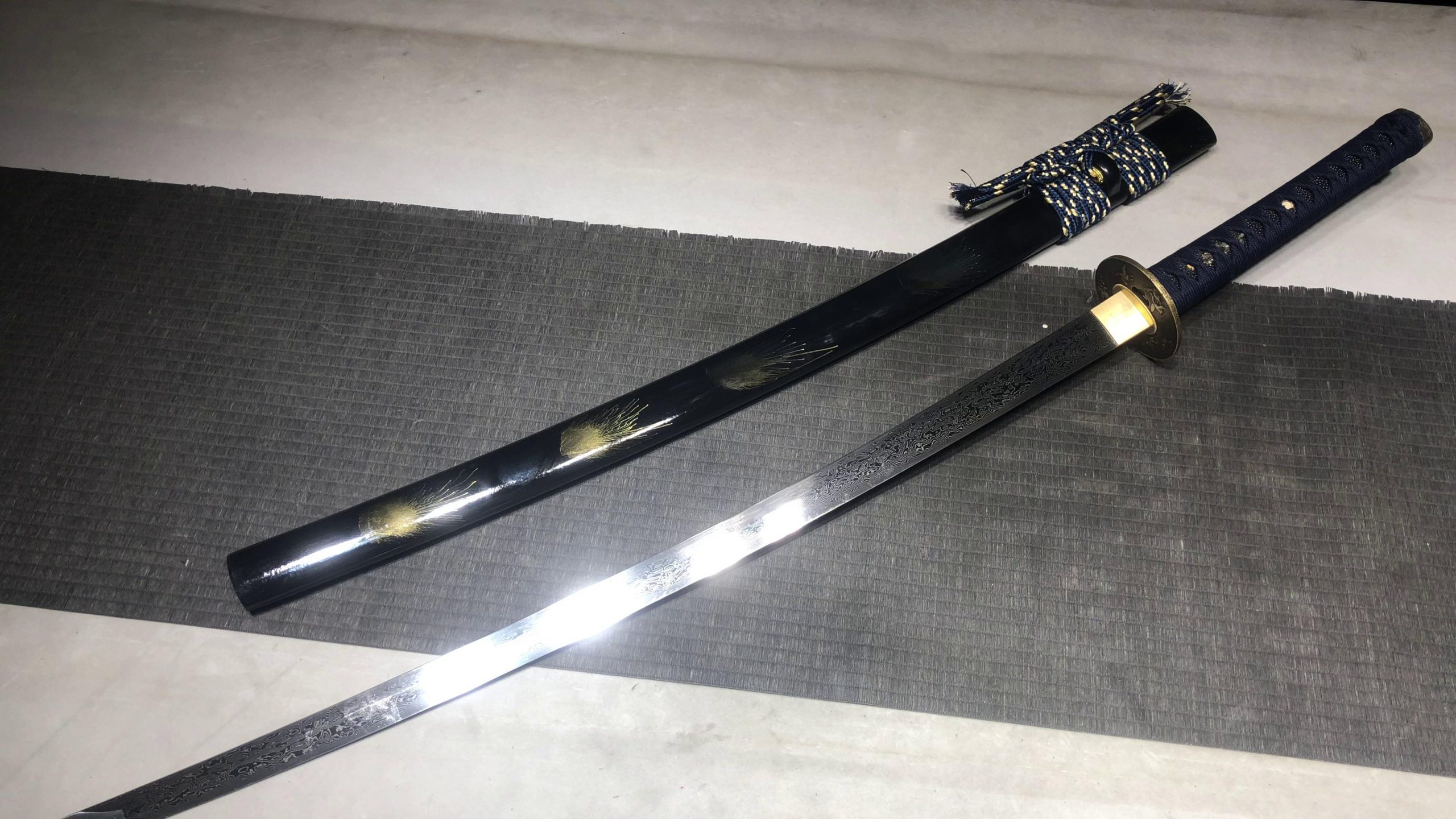 KageForge5 product image: 26" Pattern Steel Katana with Zinc-alloy Fittings