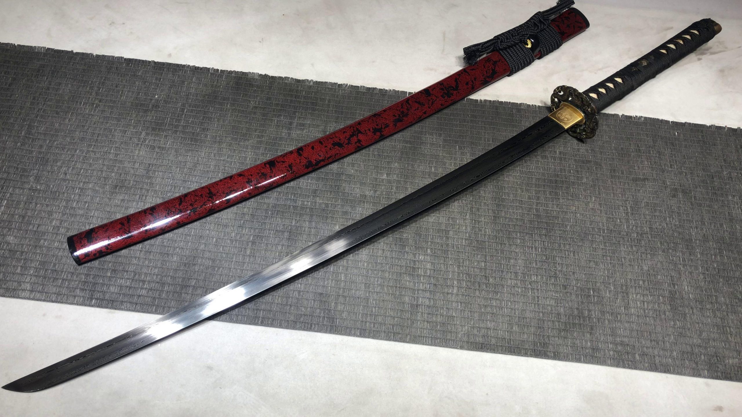 KageForge5 product image: 26" Pattern Steel Katana with Zinc-alloy Fittings