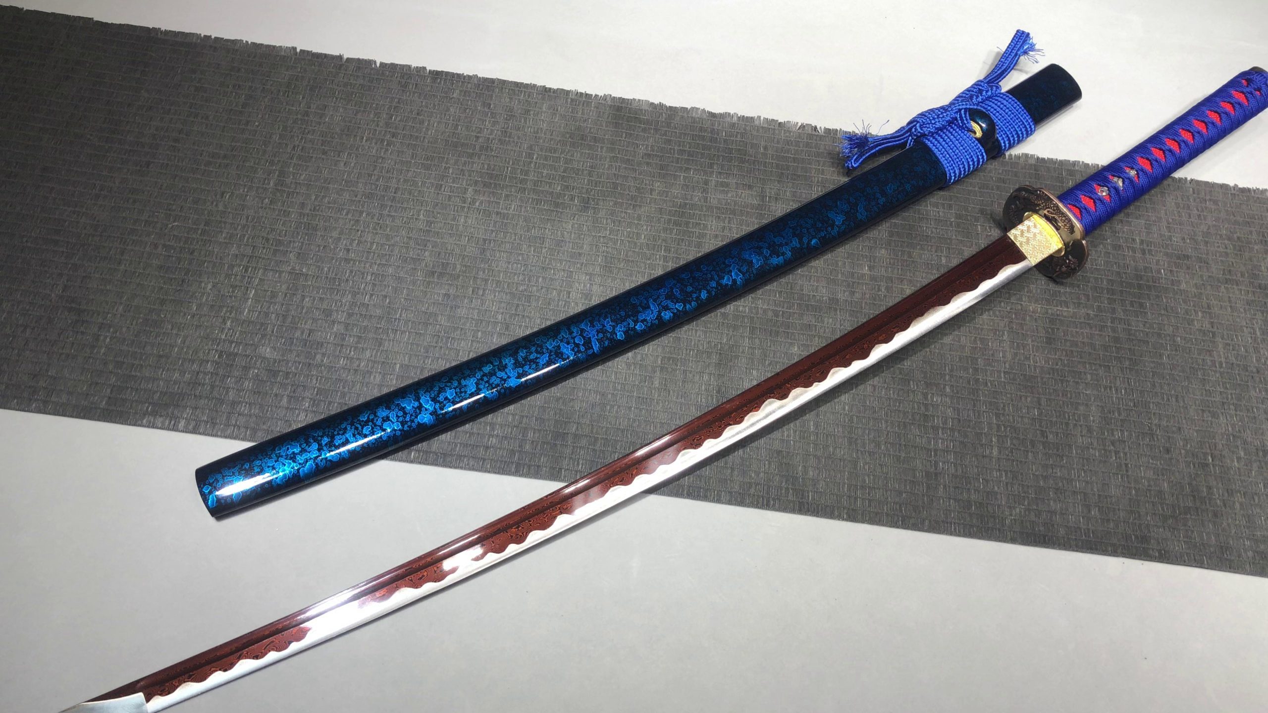 KageForge5 product image: 26" Pattern Steel Katana with Zinc-alloy Fittings