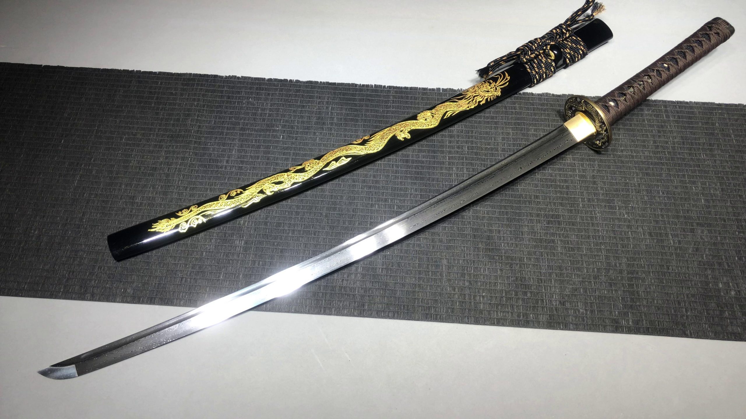 KageForge5 product image: 26" Pattern Steel Katana with Zinc-alloy Fittings