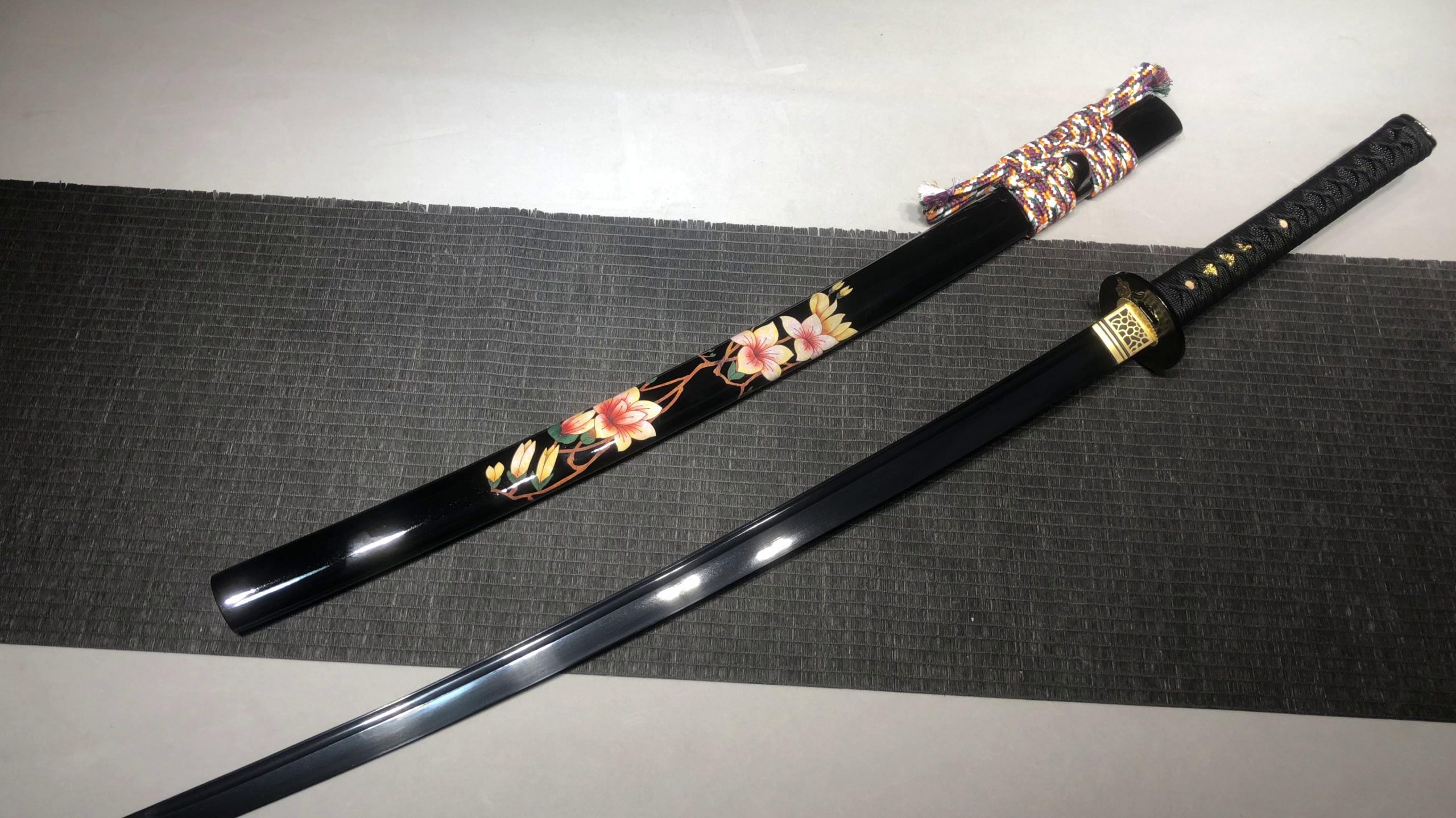 KageForge5 product image: 26" Pattern Steel Katana with Iron Fittings