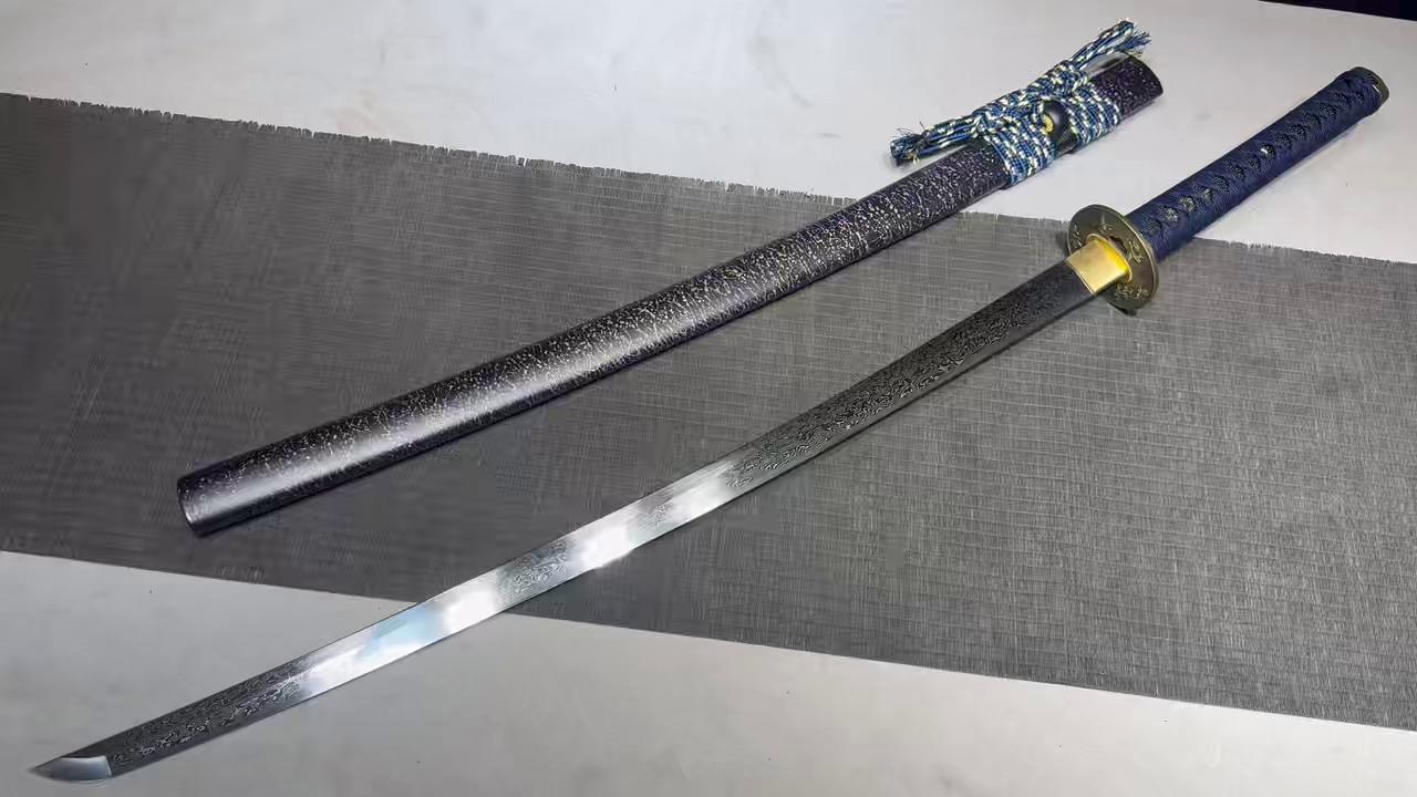 KageForge5 product image: 26" Pattern Steel Katana with Zinc-alloy Fittings