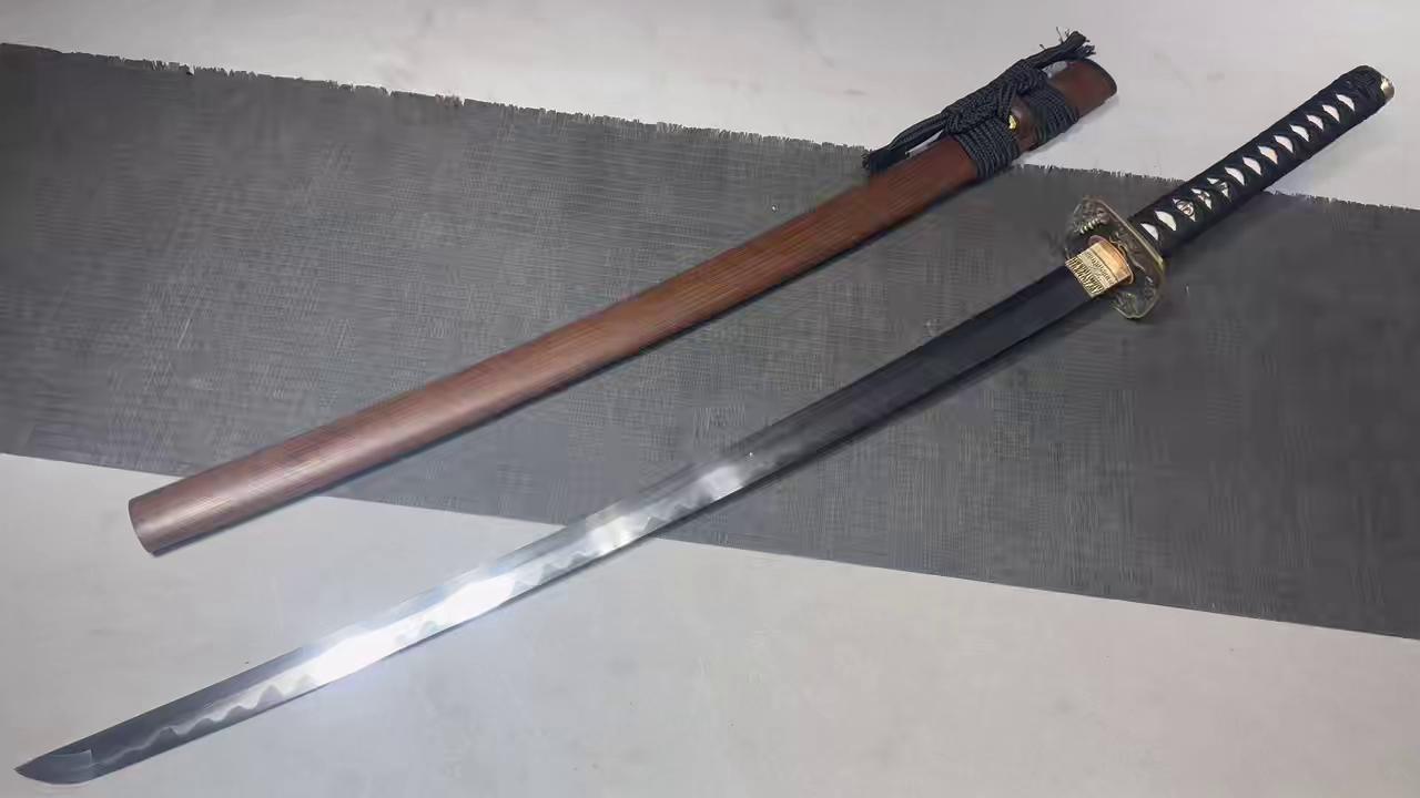 KageForge5 product image: 26" Pattern Steel Katana with Pure Copper Fittings