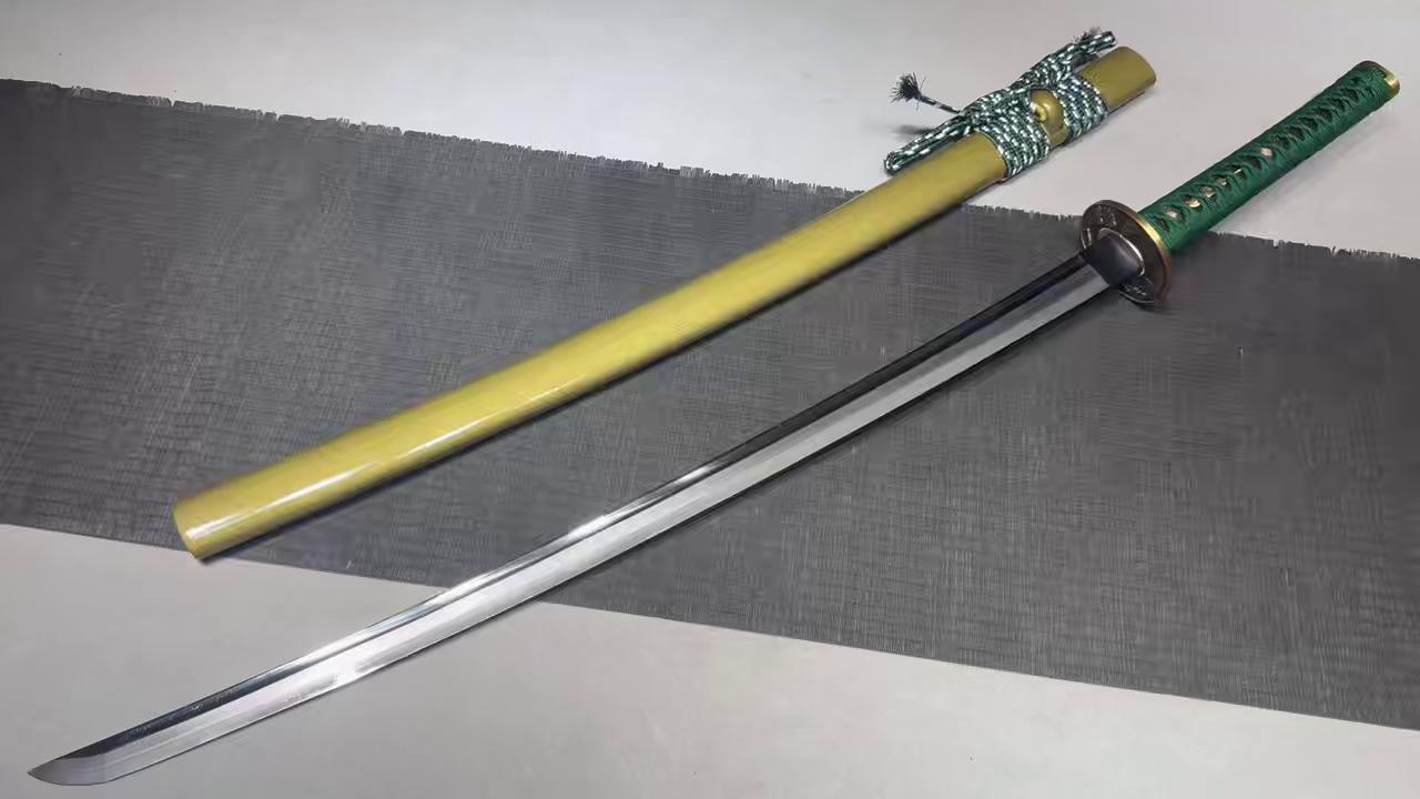 KageForge5 product image: 26" Pattern Steel Katana with Pure Copper Fittings