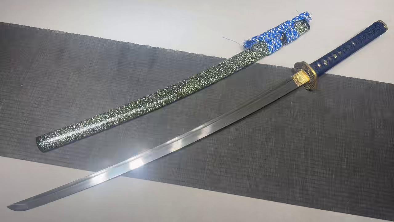 KageForge5 product image: 26" Pattern Steel Katana with Pure Copper Fittings