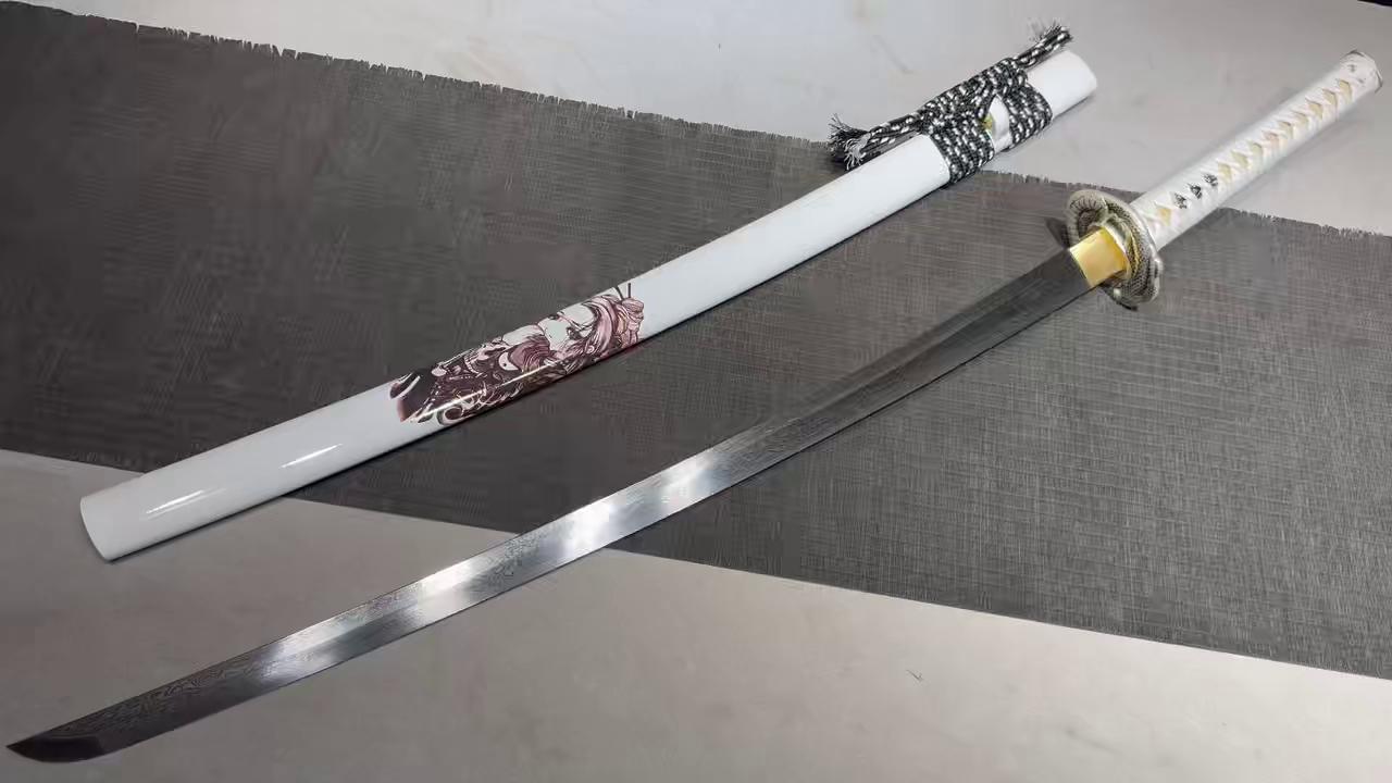 KageForge5 product image: 26" Pattern Steel Katana with Zinc-alloy Fittings
