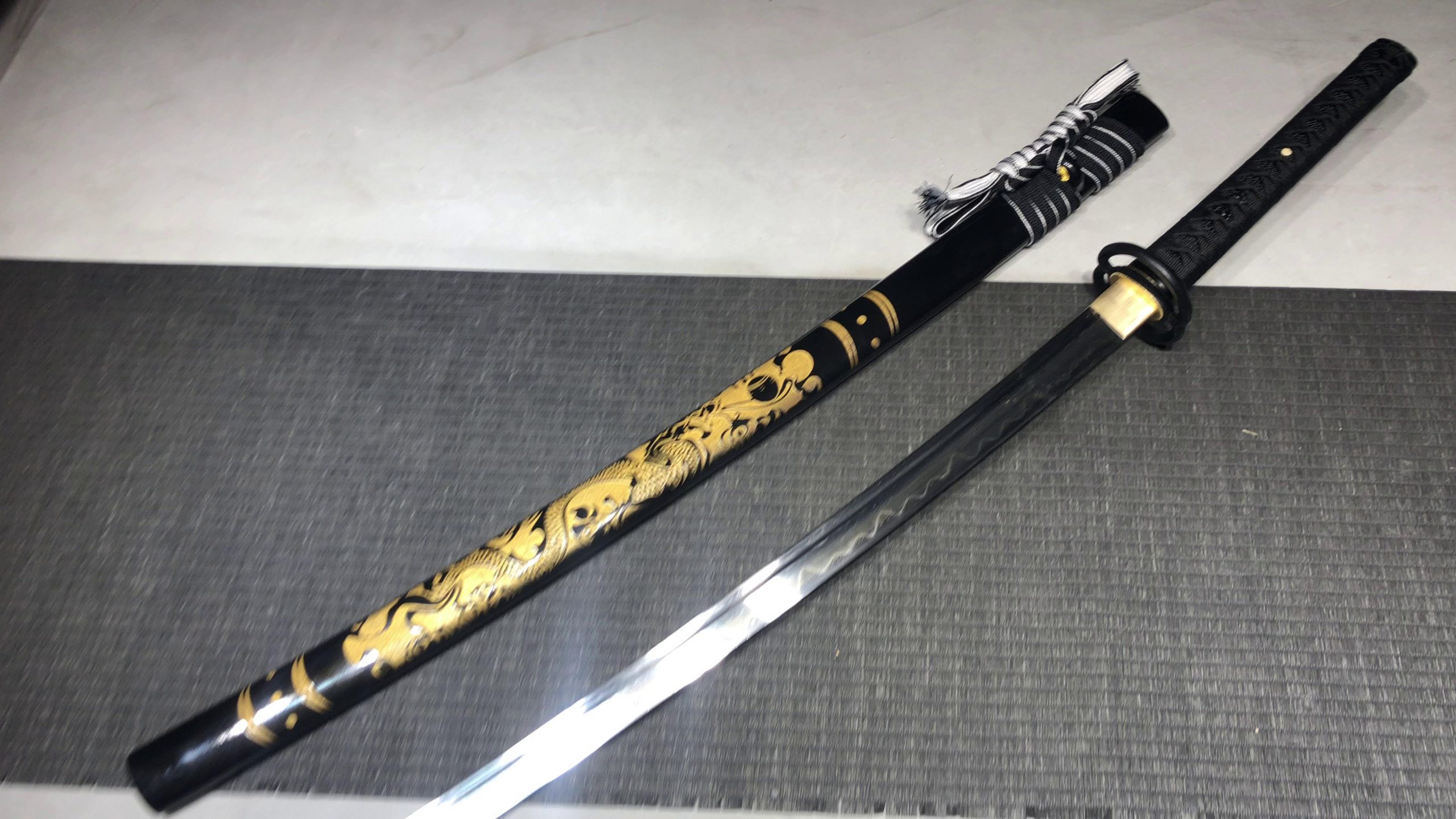 KageForge5 product image: 26" Pattern Steel Katana with Zinc-alloy Fittings