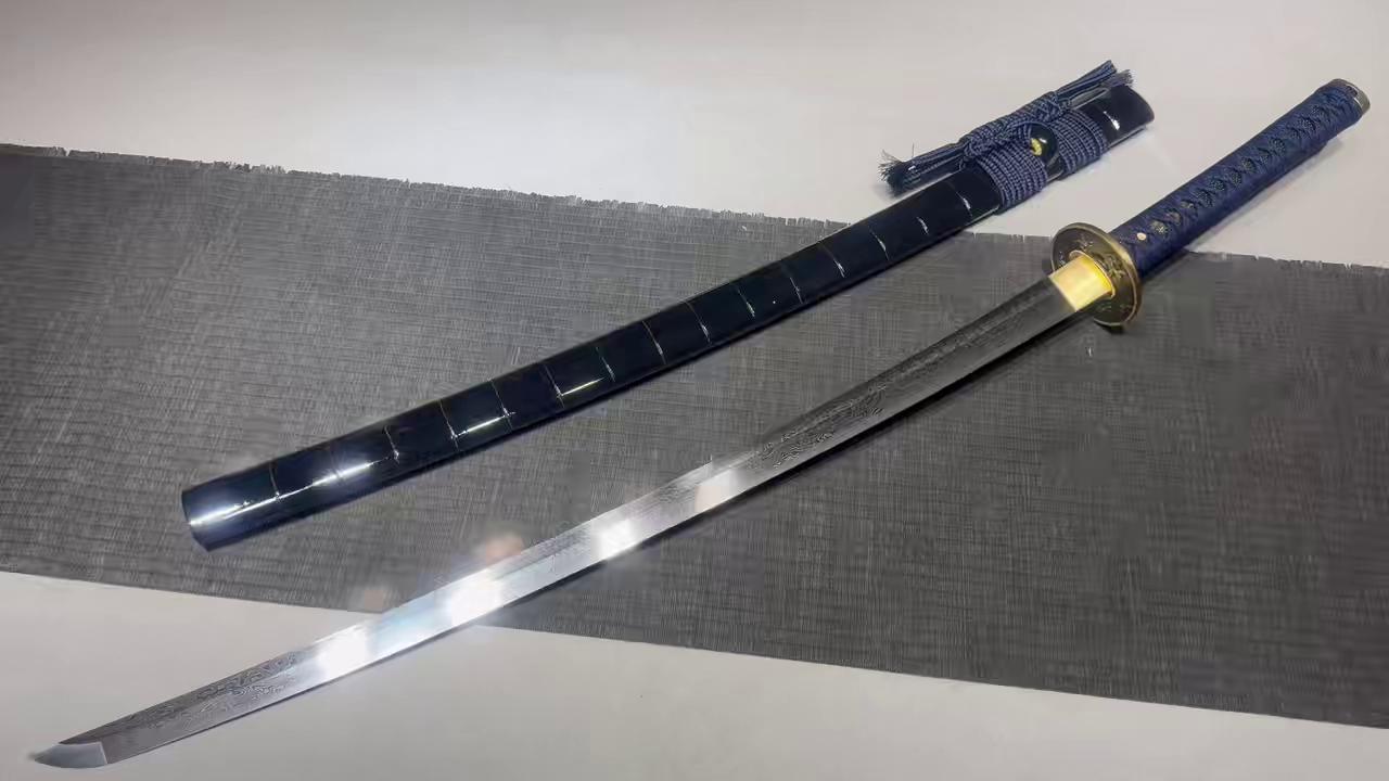 KageForge5 product image: 26" Pattern Steel Katana with Zinc-alloy Fittings