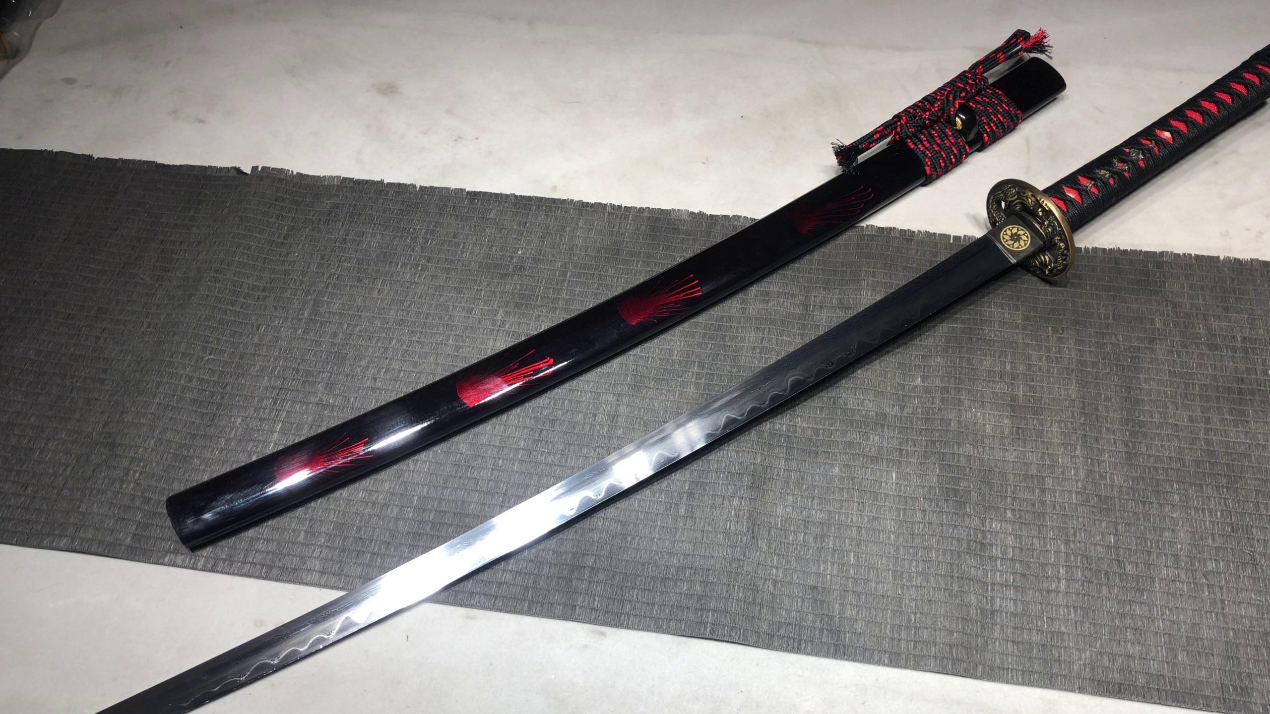 KageForge5 product image: 26" Pattern Steel Katana with Zinc-alloy Fittings