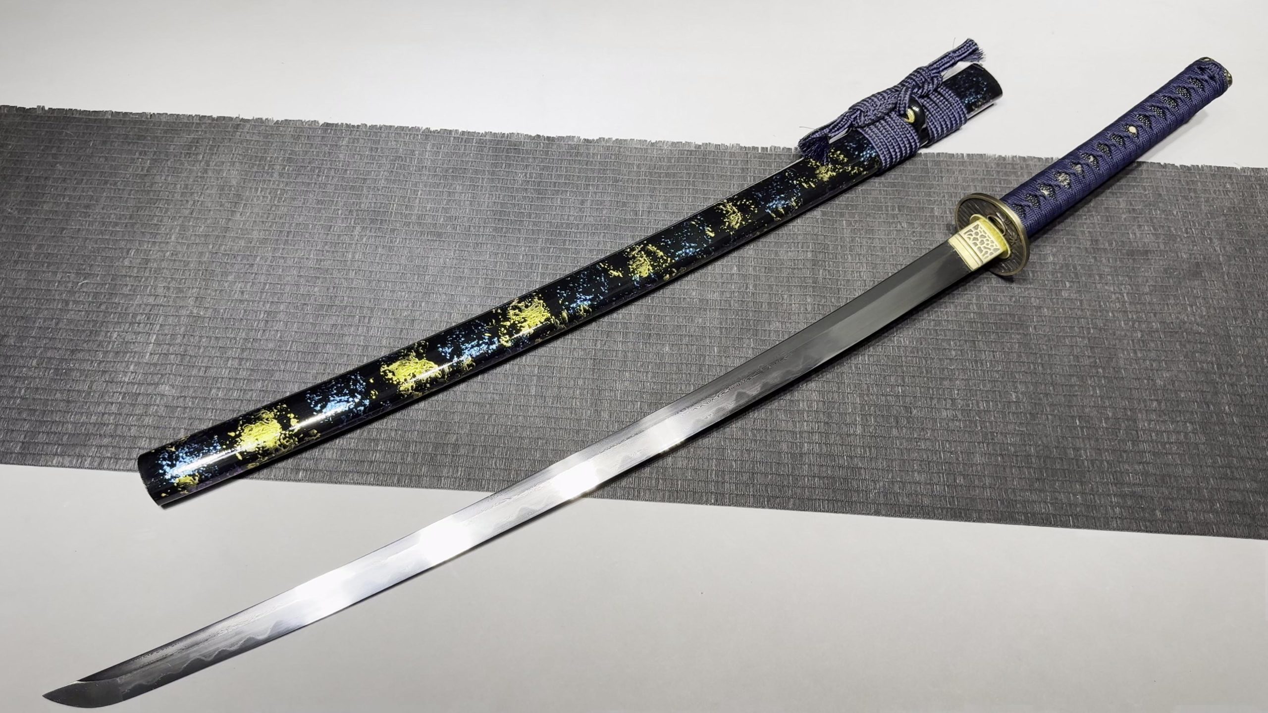 KageForge5 product image: 26" Pattern Steel Katana with Zinc-alloy Fittings